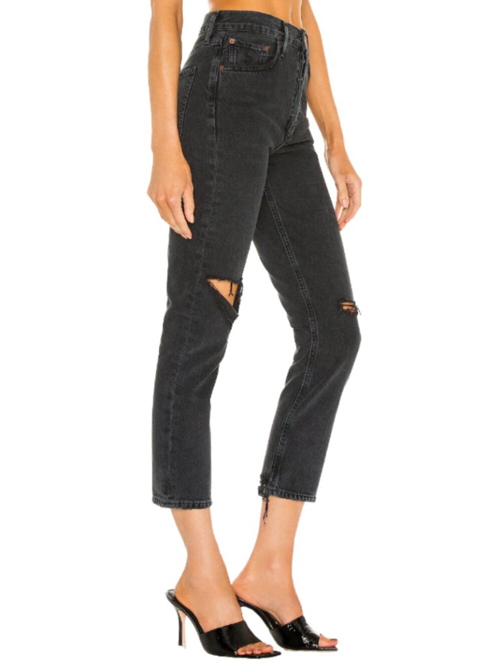 AGOLDE | Riley High Rise Straight Jean in Contraband - Picture 2 of 13